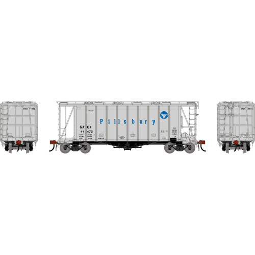 Athearn Genesis ~ HO Scale ~ GATC 2600 Airslide Covered Hopper ~ GACX #44472 Pillsbury ~ 2139