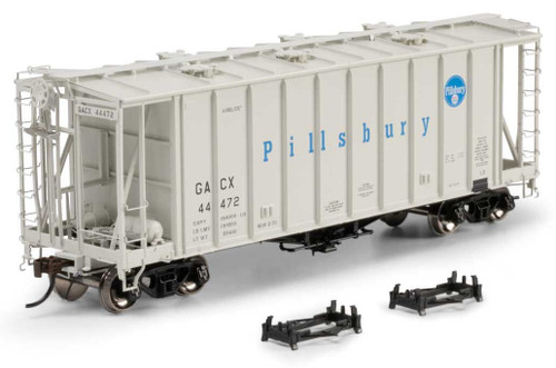 Athearn Genesis ~ HO Scale ~ GATC 2600 Airslide Covered Hopper ~ GACX #44472 Pillsbury ~ 2139