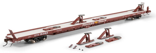 Athearn Genesis ~ HO Scale ~ F89-F Flat Car ~ Trailer Train XTTX #153162 Brown ~ 2232