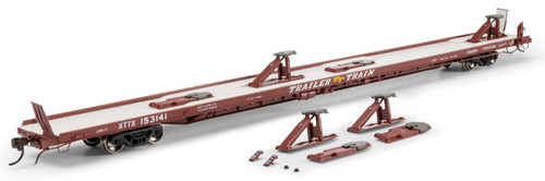 Athearn Genesis ~ HO Scale ~ F89-F Flat Car ~ Trailer Train XTTX #153141 Brown ~ 2229
