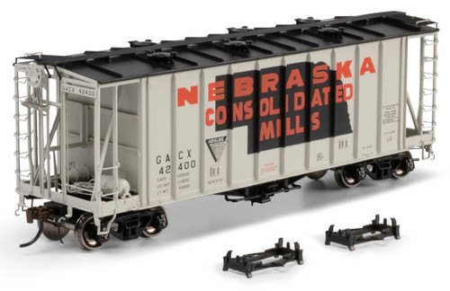 Athearn Genesis ~ HO Scale ~ GATC 2600 Airslide Covered Hopper ~ GACX #42400 Nebraska Consolidated Mills ~ 2138