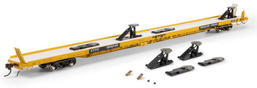 Athearn Genesis ~ HO Scale ~ F89-F Flat Car ~ Trailer Train XTTX #150249 Yellow ~ 2235