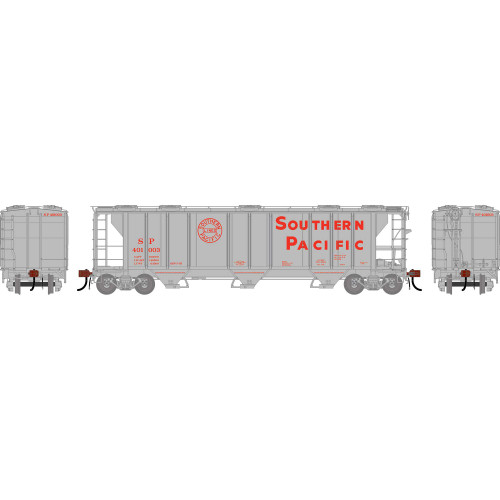 Athearn Genesis ~ HO Scale ~ PS 2893 3-Bay Covered Hopper ~ Southern Pacific SP #401003 Red Lettering ~ 2592