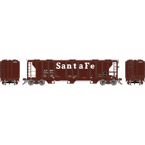 Athearn Genesis ~ HO Scale ~ PS 2893 3-Bay Covered Hopper ~ Santa Fe ATSF #300771 Billboard Lettering ~ 2595