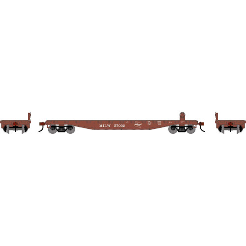 Athearn Roundhouse ~ HO Scale ~ 50' Flat Car ~ Milwaukee Road MILW #57032 ~ 3021