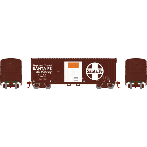 Athearn Roundhouse ~ HO Scale ~ 40' Grain Loading Box Car ~ Santa Fe ATSF #21852 ~ 1846