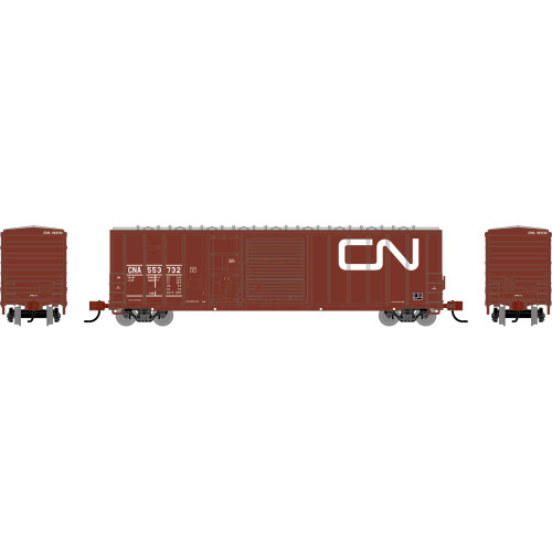Athearn ~ N Scale ~ 50' FMC 5277 Combo Door Box Car ~ Canadian National CNA #553732 ~ 2178