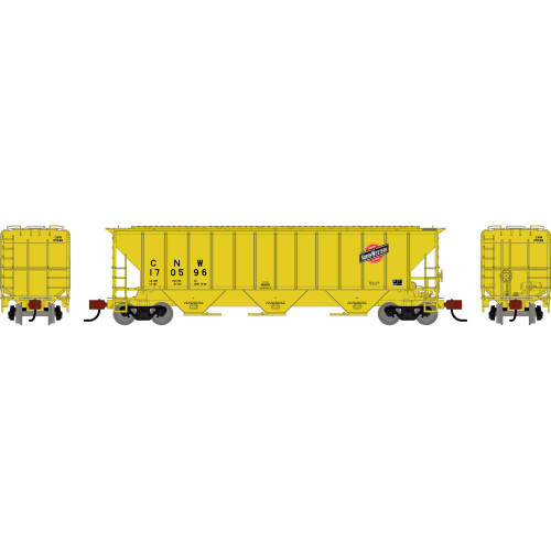 Athearn ~ N Scale ~ PS 4427 Covered Hopper ~ Chicago & North Western CNW #170596 ~ 2383