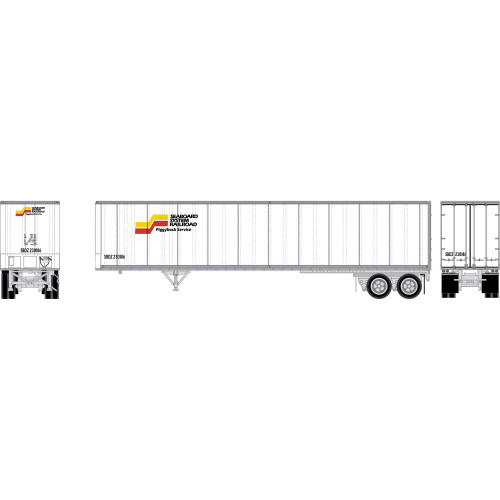 Athearn ~ HO Scale ~ 45' Fruehauf Z-Van Trailer Smooth Side ~ Seaboard System SBDZ #230186 ~ 2611