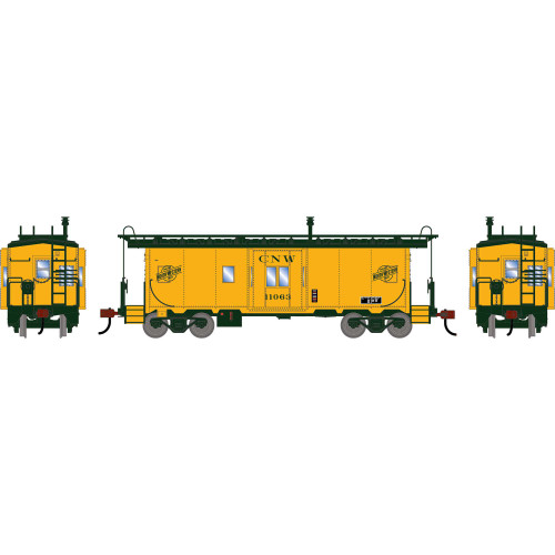Athearn ~ HO Scale ~ Bay Window Caboose ~ Chicago & North Western CNW #11063 ~ 3155