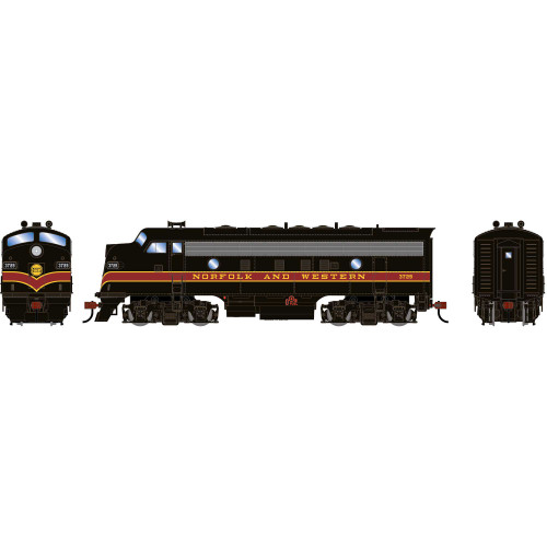 Athearn Roundhouse ~ HO Scale ~ F7A ~ Norfolk & Western NW #3729 ~ DC Version ~ 3512