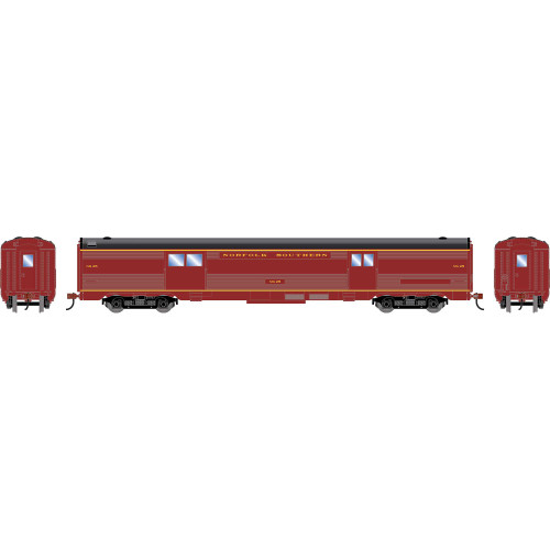 Athearn Roundhouse ~ HO Scale ~ Streamline Baggage Car ~ Norfolk Southern NS #25 ~ 3528