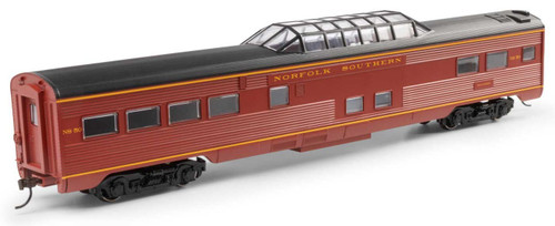 Athearn Roundhouse ~ HO Scale ~ Streamline Dome Car ~ Norfolk Southern NS #50 Roanoke ~ 3529