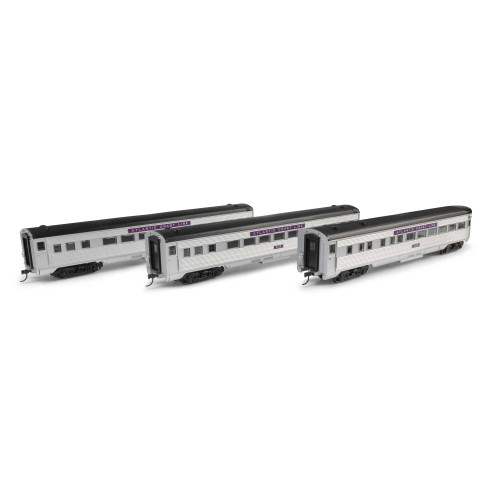 Athearn Roundhouse ~ HO Scale ~ Streamline Coach & Observation Cars ~ 3-Pack ~ Atlantic Coast Line ACL #230, #239, #252 ~ 3538
