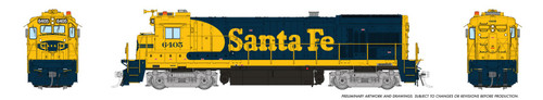 Rapido artwork - Santa Fe B23-7 #6405