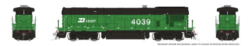 Rapido artwork - Burlington Northern B30-7A Booster #4039