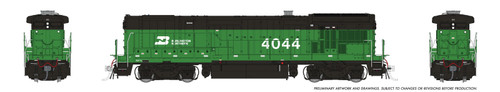 Rapido artwork - Burlington Northern B30-7A Booster #4044