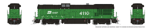 Rapido artwork - Burlington Northern B30-7A Booster #4110