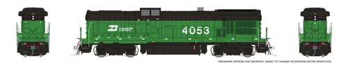 Rapido artwork - Burlington Northern B30-7A Booster #4053