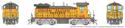 Rapido artwork - Union Pacific UP #1208 SW10