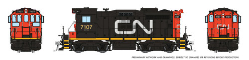 Rapido artwork - Canadian National CN #7107 SW1200RSm Sweep