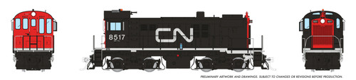 Rapido ~ HO Scale ~ MLW S-13 ~ Canadian National CN #8517 ~ Noodle Scheme ~ DCC Sound ~ 36513