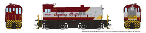 Rapido ~ HO Scale ~ MLW RS-23 ~ Canadian Pacific CP #8025 ~ Script Scheme ~ DCC Sound ~ 36604