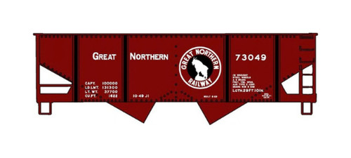 Accurail ~ HO Scale ~ Canton 55-Ton 2-Bay Hopper ~ Kit ~ Great Northern GN #73049 ~ 81992