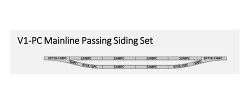 Kato ~ N Scale ~ UniTrack V1-PC ~ Concrete Tie Mainline Passing Siding Set ~ 20-881