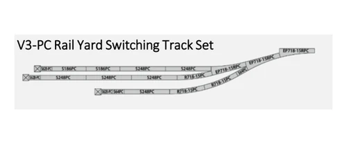 Kato ~ N Scale ~ UniTrack V3-PC ~ Concrete Tie Rail Yard Switching Track Set ~ 20-883