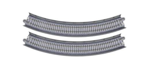Kato ~ N Scale ~ UniTrack ~ Concrete Tie Single Track Curved Viaduct 11" Radius 45° ~ 2 pcs ~ 20-511