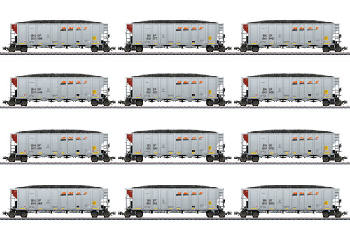 Märklin ~ HO Scale ~ AC 3-Rail ~ Coal Hopper Car Set ~ 12 Cars ~ BNSF ~ 45666