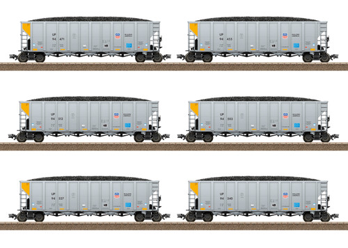 Trix ~ HO Scale ~ Coal Hopper Car Set ~ 6 Cars ~ Union Pacific UP ~ 24903