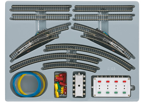 Märklin ~ Z Scale ~ Double Track Set T1 ~ Electric Curved Turnouts ~ 8192