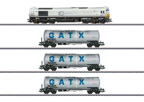 Märklin ~ HO Scale ~ AC 3-Rail ~ Kerosene Transport Train Set ~ ECR Class 77 Diesel & 3 GATX Tank Cars ~ Weathered ~ DCC Sound ~ 26077