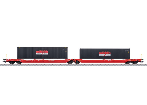 Märklin ~ HO Scale ~ AC 3-Rail ~ Type Sdggmrss 738 Double Pocket Car ~ DB AG ~ Märklin Store Edition ~ 47478