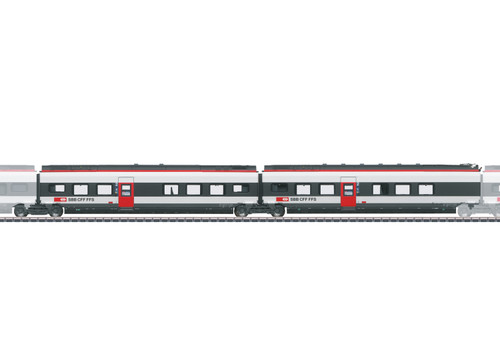 Märklin ~ HO Scale ~ AC 3-Rail ~ Class RABe 501 Giruno Add-On Car Set 2 ~ SBB ~ 2 Cars ~ 43462