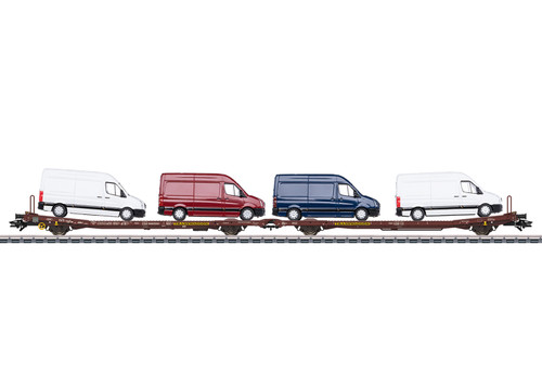 Märklin ~ HO Scale ~ AC 3-Rail ~ Type Laads 800B Flat Car Pair ~ Transwaggon ~ 47430