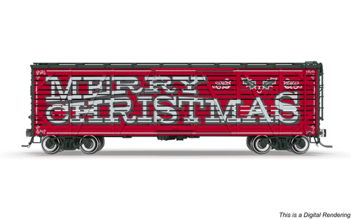 Broadway Limited ~ HO Scale ~ 40' Wood Stock Car ~ Merry Christmas ~ Holiday Sounds ~ 10711
