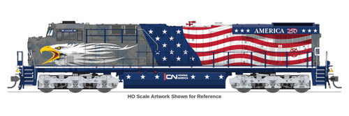 Broadway Limited ~ N Scale ~ GE ES44AC ~ Canadian National CN #1776 ("Screaming Eagle" America250 Series) ~ Stealth ~ DC Version ~ 10885