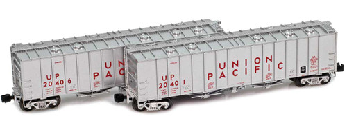American Z Line ~ Z Scale ~ 4180 Airslide Hopper ~ 2-Pack ~ Union Pacific UP #20402 & #20409 ~ 916036-1