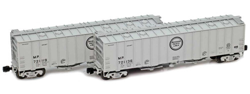 American Z Line ~ Z Scale ~ 4180 Airslide Hopper ~ 2-Pack ~ Missouri Pacific MP #721129 & #721130 ~ 916049-1