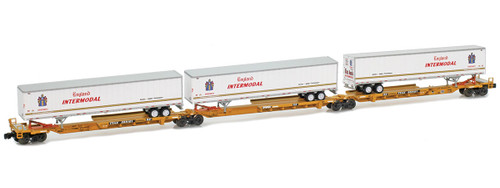 American Z Line ~ Z Scale ~ Trinity RAF 53C Spine Car Set ~ 3 Units ~ TTAX #355121 ~ 905234-1
