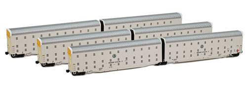 American Z Line ~ Z Scale ~ Auto-Max Articulated Auto Rack ~ 3 Units ~ BNSF ~ 915801-1