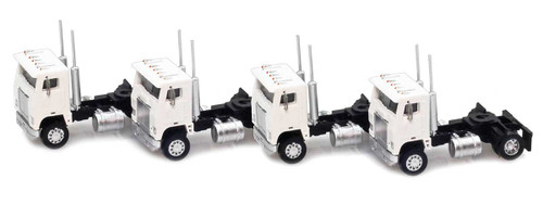 American Z Line ~ Z Scale ~ White Cab-Over Truck 4 pack ~ 96121