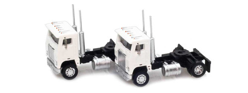 American Z Line ~ Z Scale ~ White Cab-Over Truck 2 pack ~ 96101