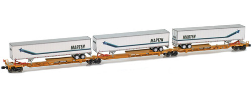 American Z Line ~ Z Scale ~ Trinity RAF 53C Spine Car Set ~ 3 Units ~ TTAX #355164 ~ 905236-1