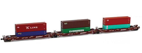 American Z Line ~ Z Scale ~ Gunderson MAXI-IV Intermodal ~ 1 Set ~ BNSF ~ 906558-3