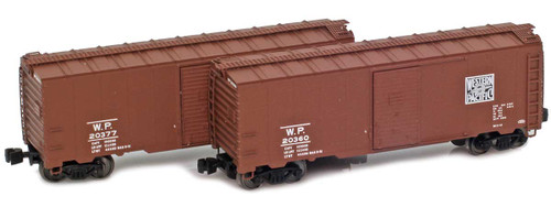 American Z Line ~ Z Scale ~ 40' Modified 1937 AAR Boxcar ~ 2-Pack ~ Western Pacific WP #20360 & #20377 ~ 915414-1