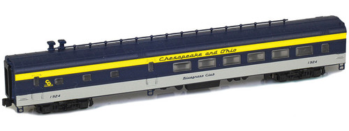 American Z Line ~ Z Scale ~ Diner Bluegrass Club Lightweight Passenger Car ~ Chesapeake & Ohio C&O #1924 ~ 73529-1
